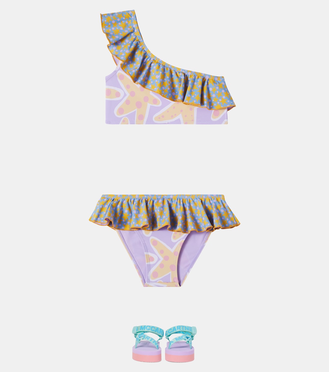 Bedruckter Bikini Starfish aus Jersey | Stella McCartney Kids