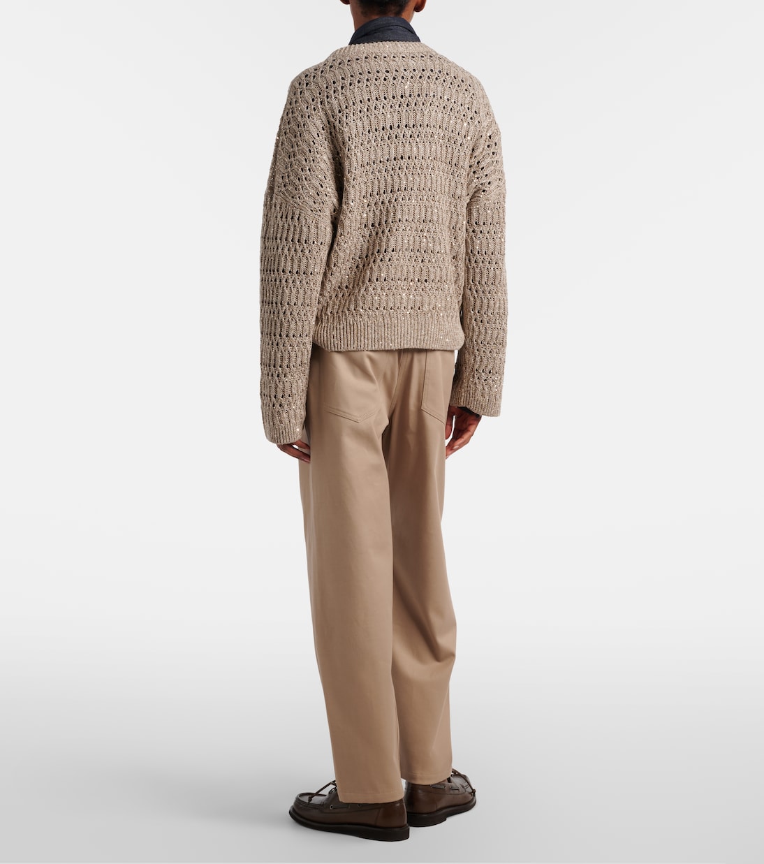 Cotton-blend straight pants | Brunello Cucinelli