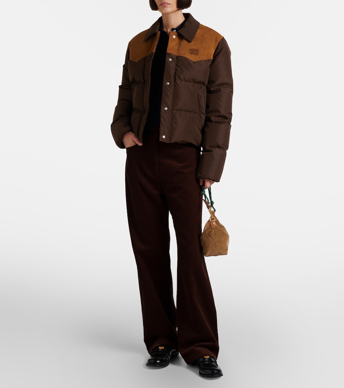 Corduroy shoulder bag | Miu Miu