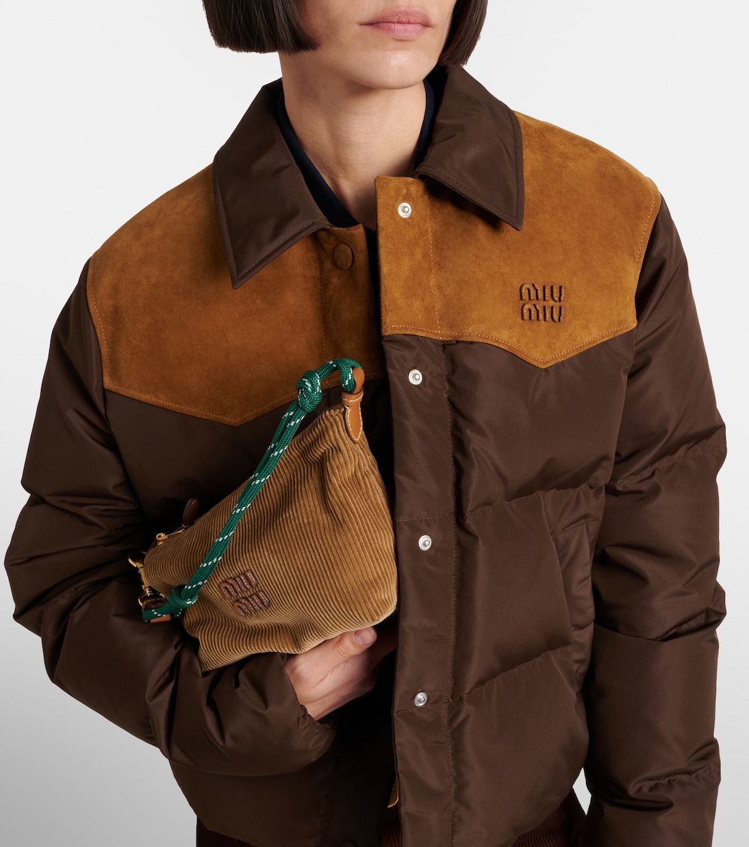 Corduroy shoulder bag | Miu Miu