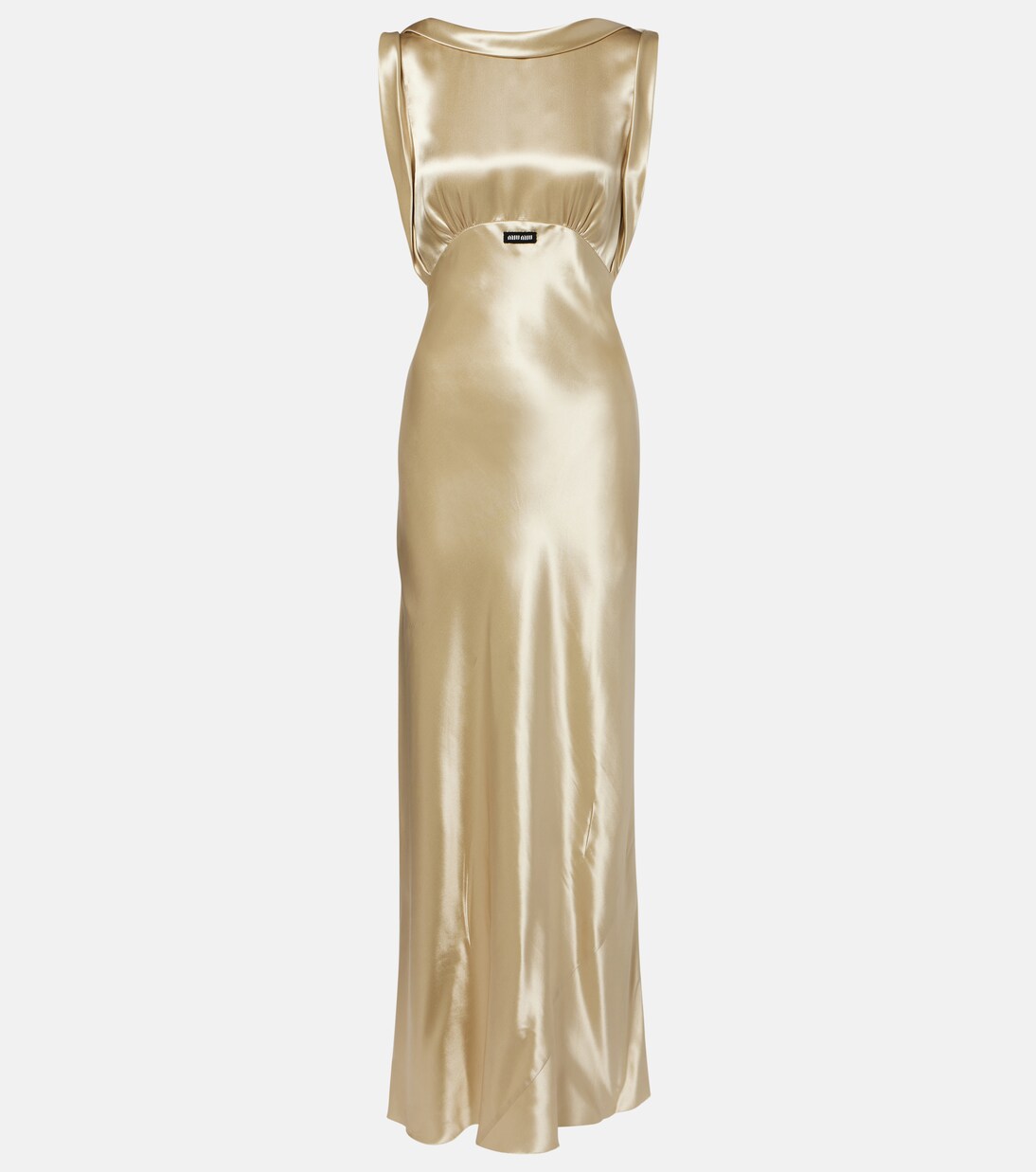 Bow-detail satin gown | Miu Miu
