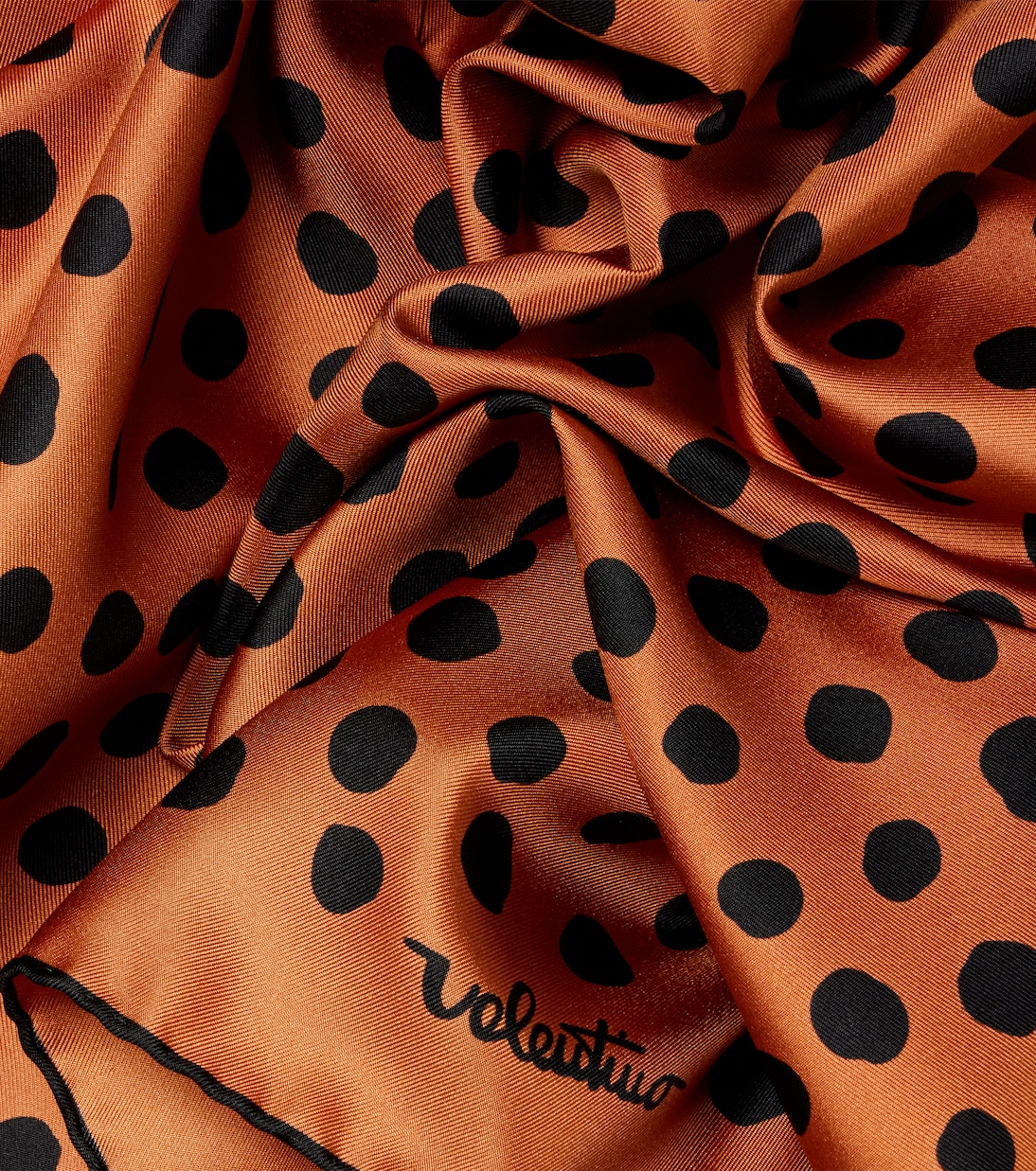 Polka-dot silk twill scarf | Valentino
