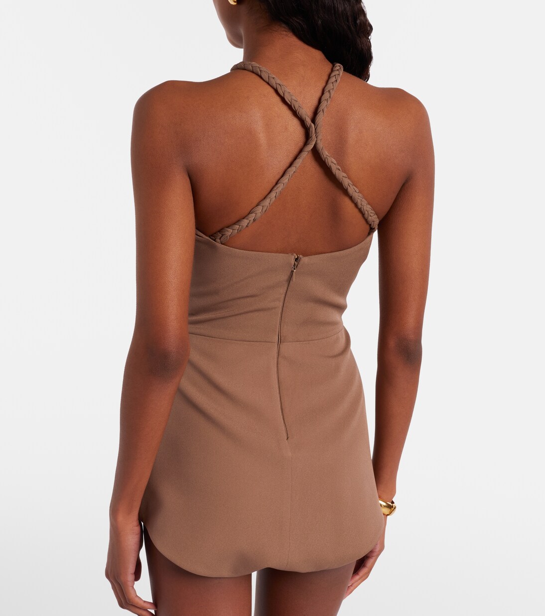 Gathered silk georgette bodysuit | Elie Saab