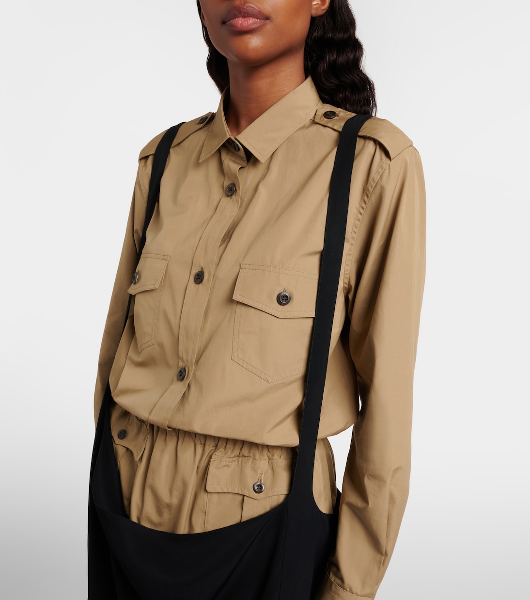 Falda midi de crepé | Prada