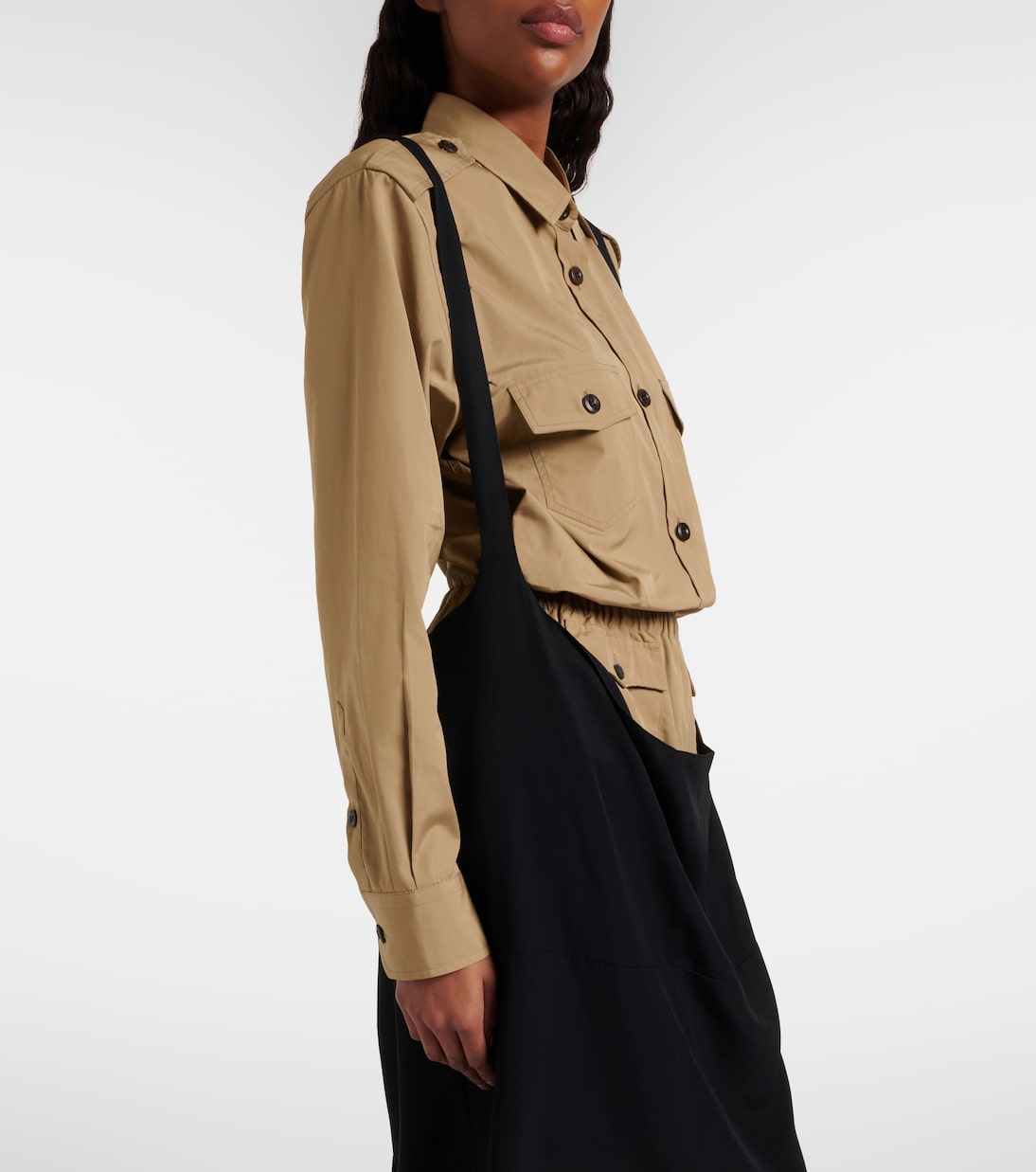 Falda midi de crepé | Prada