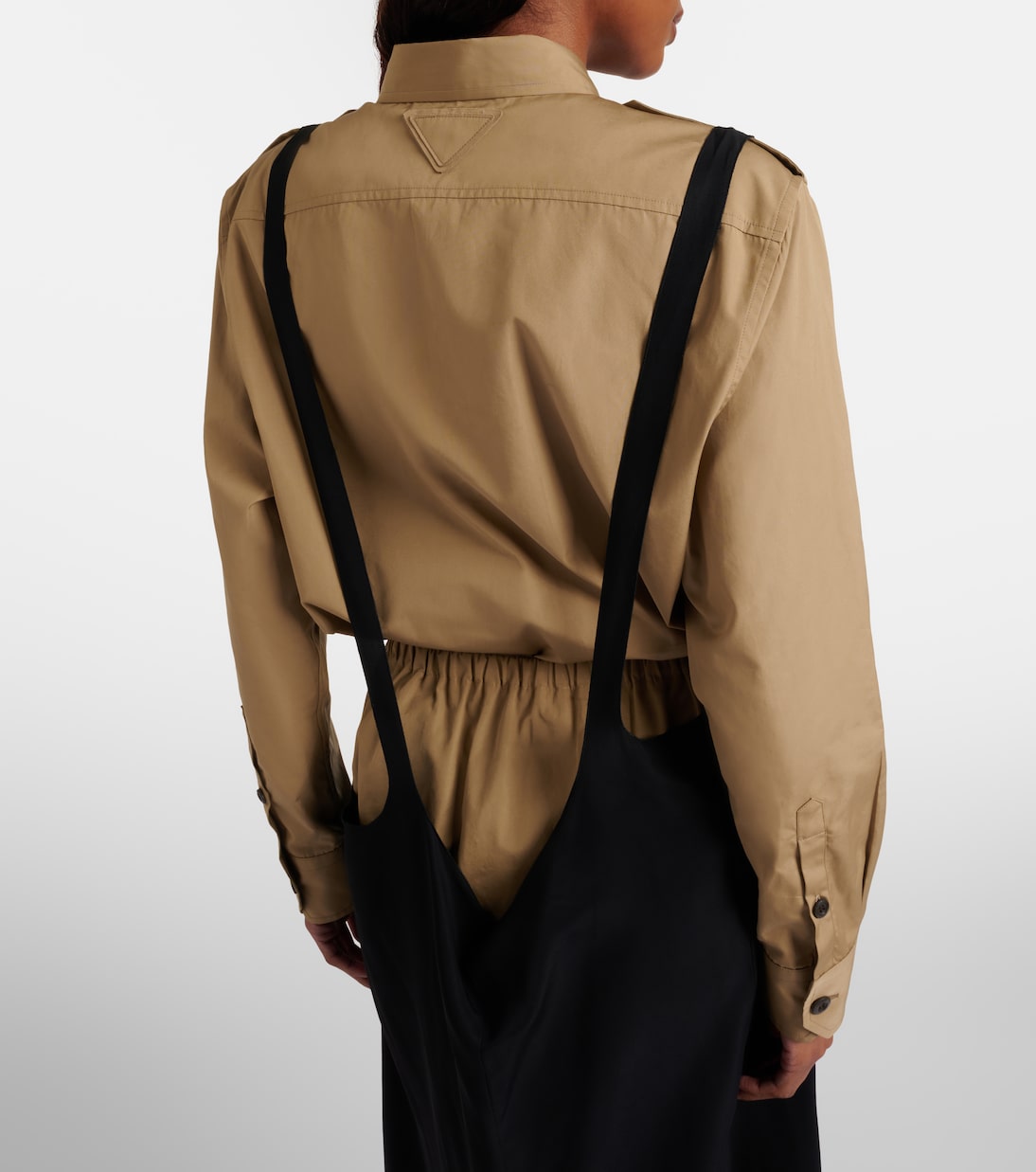 Falda midi de crepé | Prada