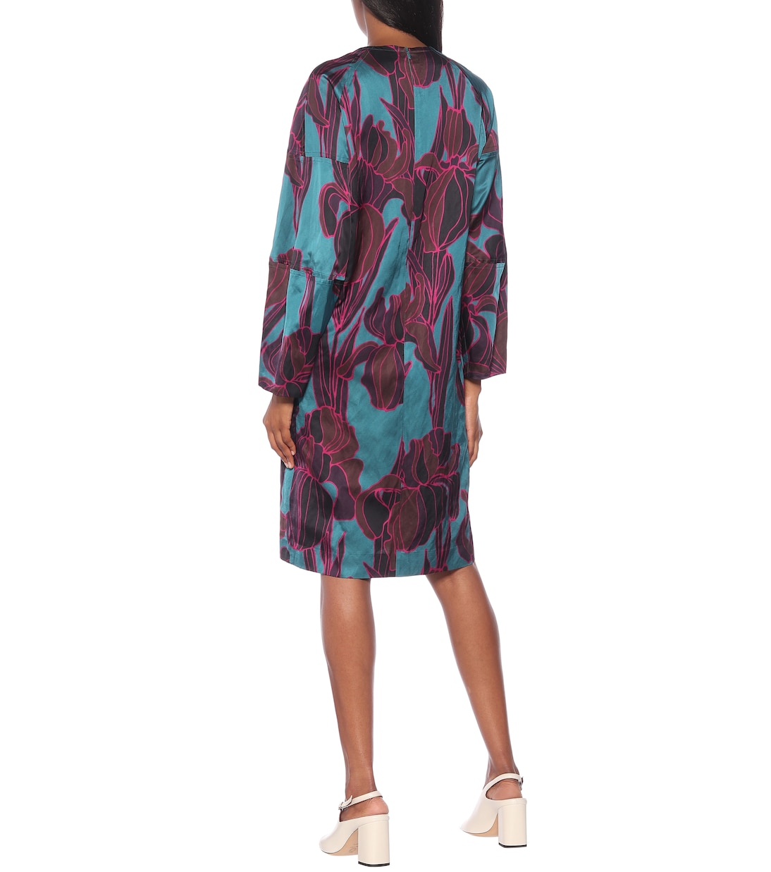 Abito a stampa in misto cotone lamé | Dries Van Noten