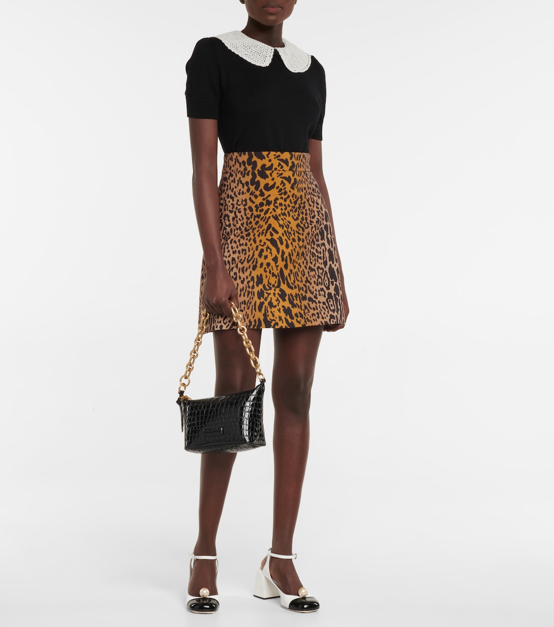 Sac Small en cuir embossé | Miu Miu