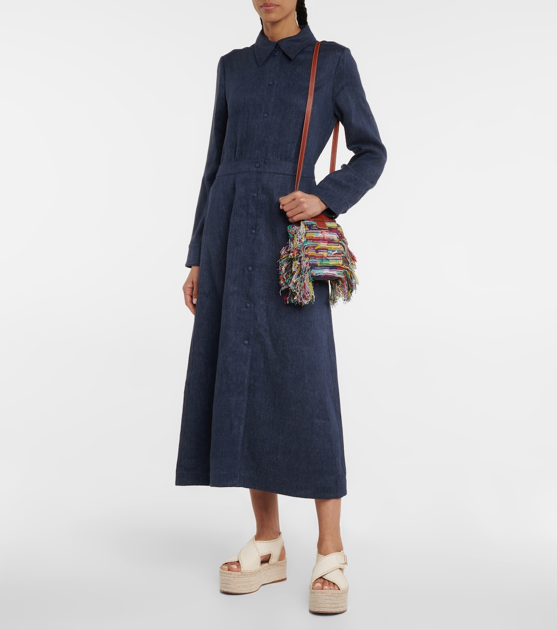 Robe chemise en lin | Chloé