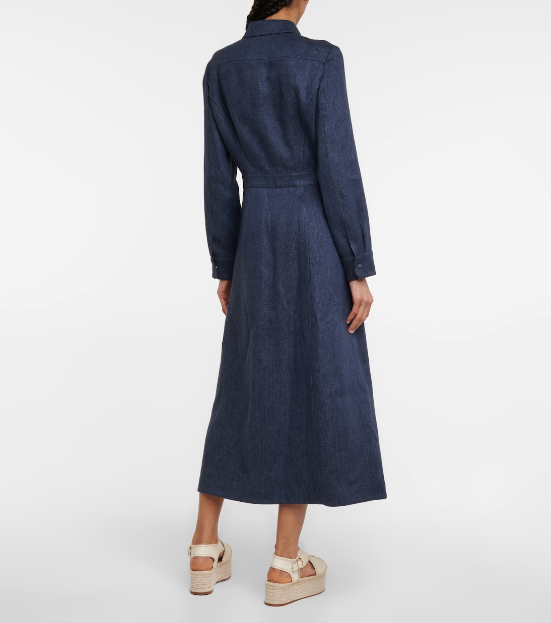 Robe chemise en lin | Chloé