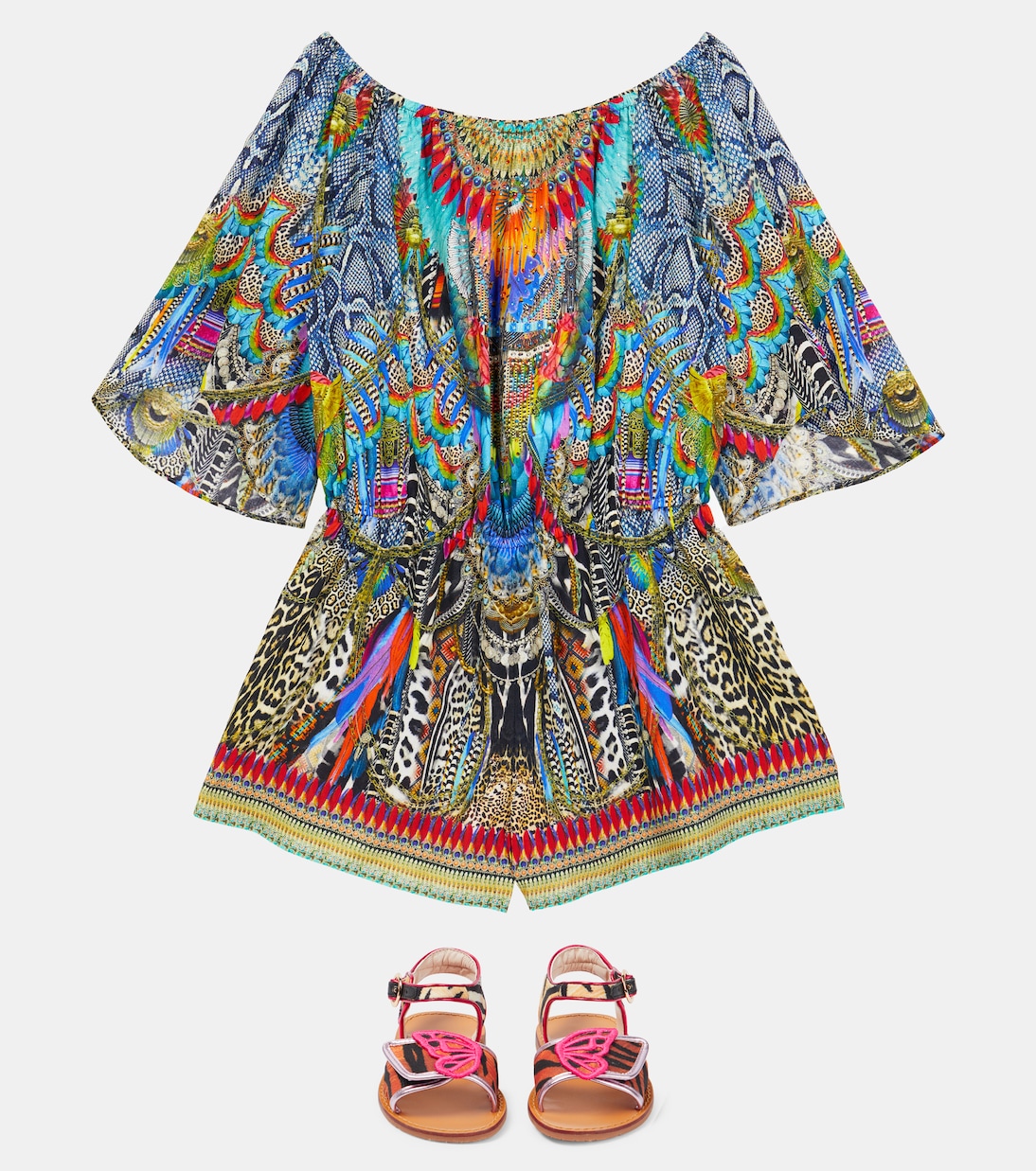 Butterfly tiger-print sandals | Sophia Webster Mini