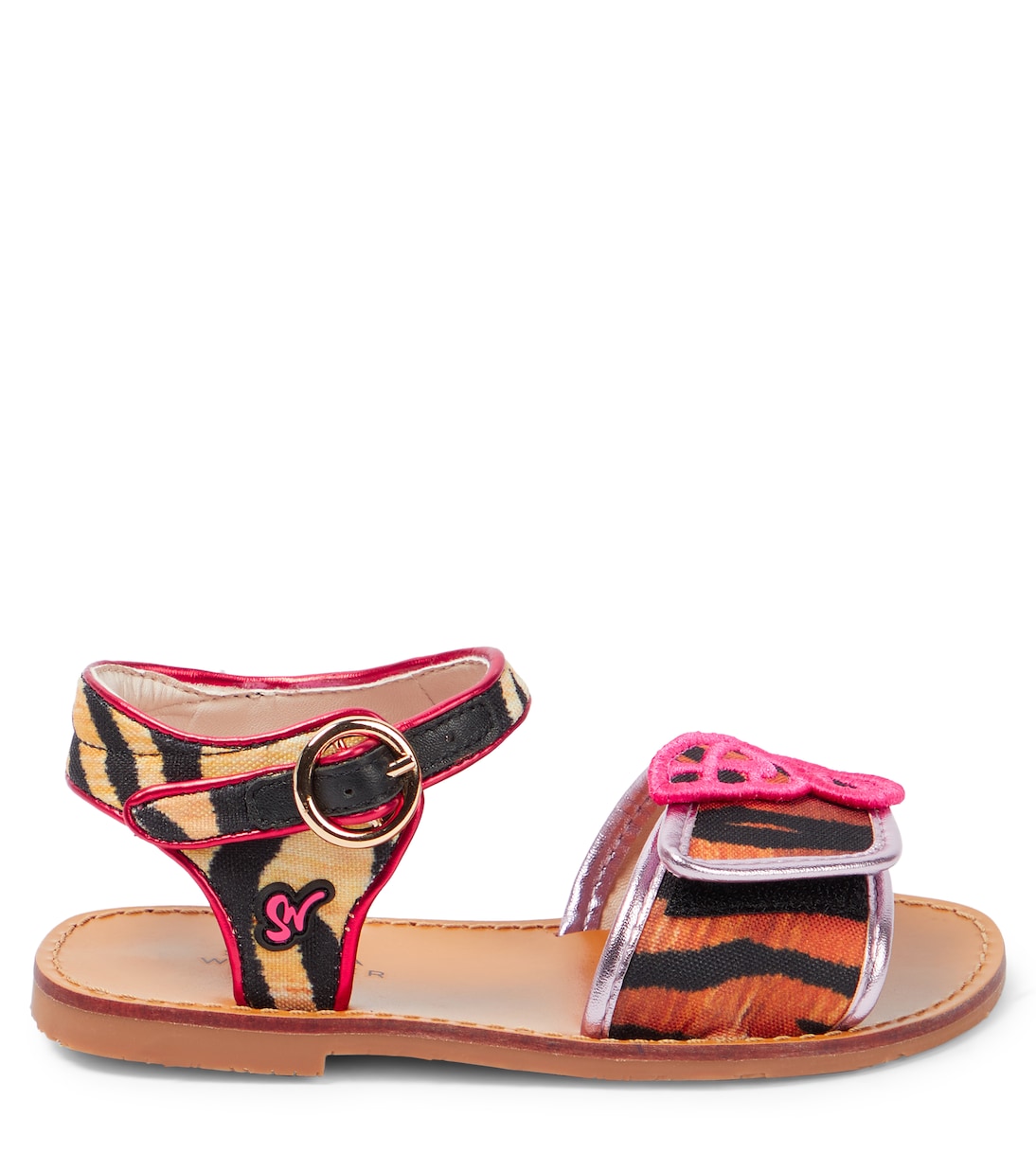 Butterfly tiger-print sandals | Sophia Webster Mini