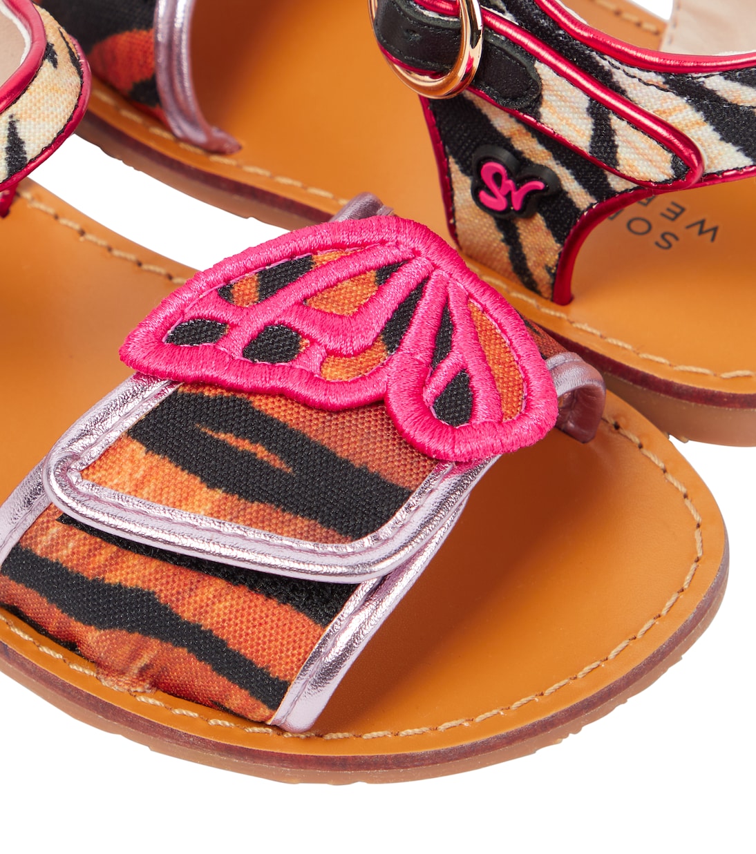 Butterfly tiger-print sandals | Sophia Webster Mini