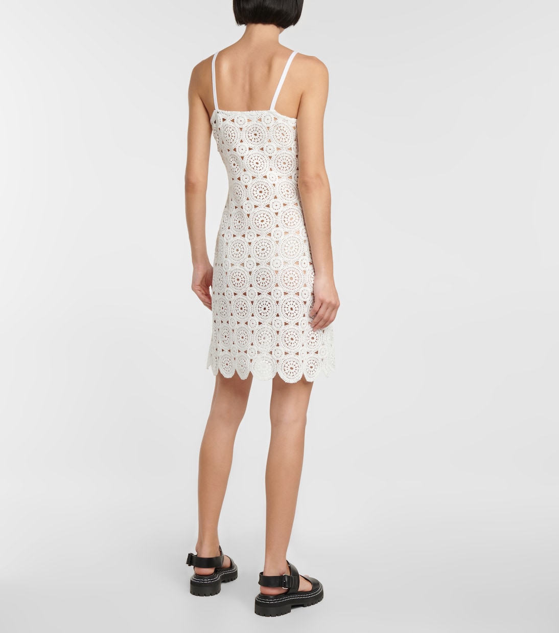 Silke cotton-blend crochet minidress | Rotate