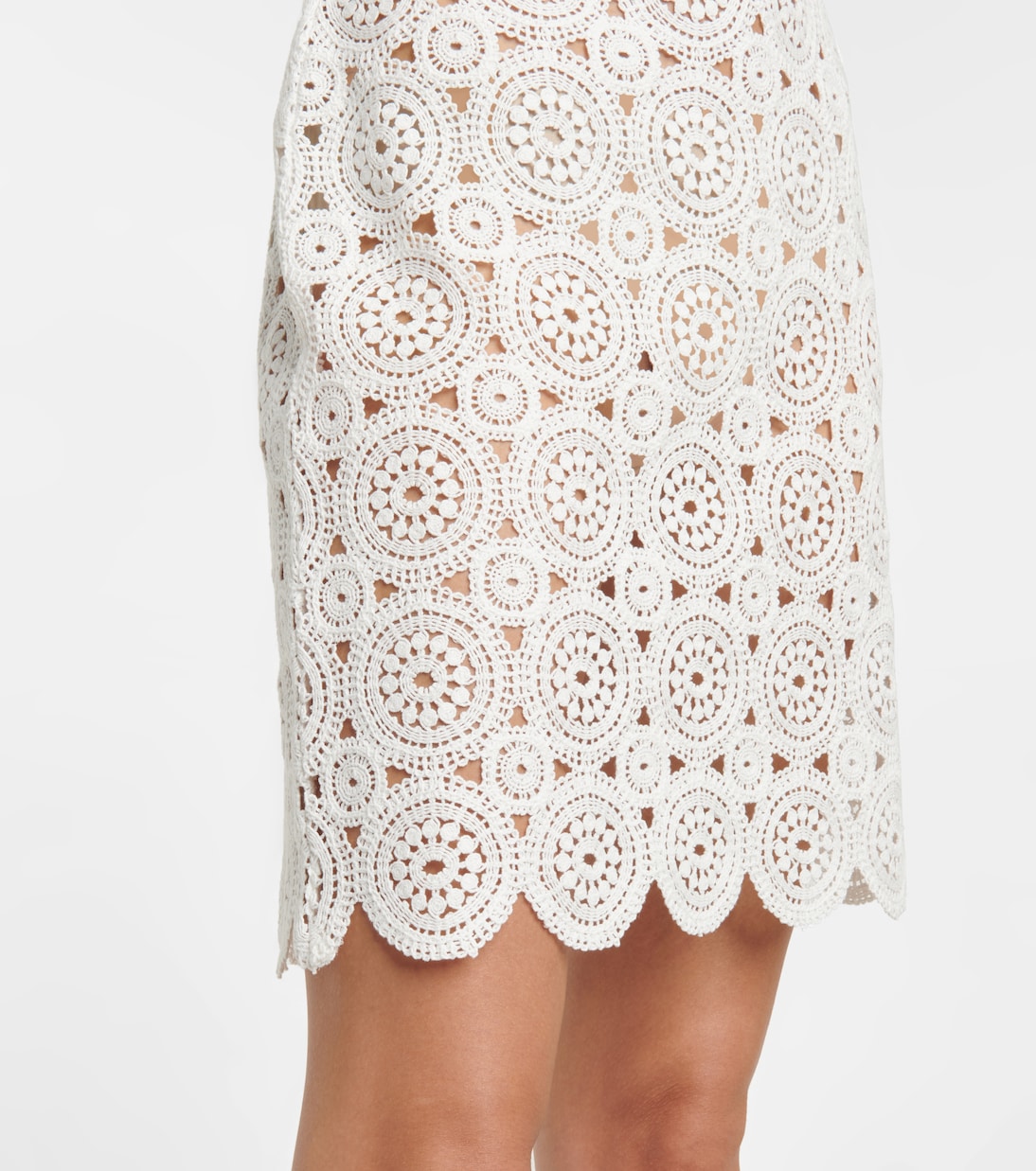 Silke cotton-blend crochet minidress | Rotate