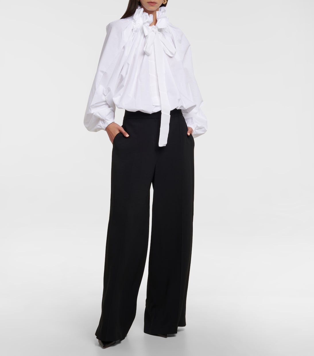 Blusa in cotone con ruches | Patou