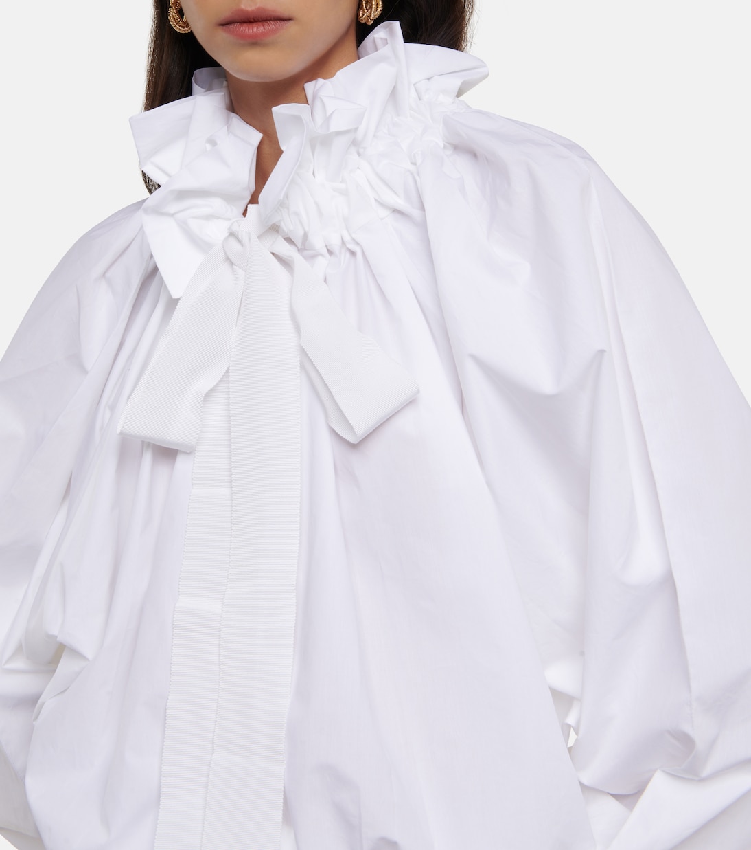 Blusa in cotone con ruches | Patou