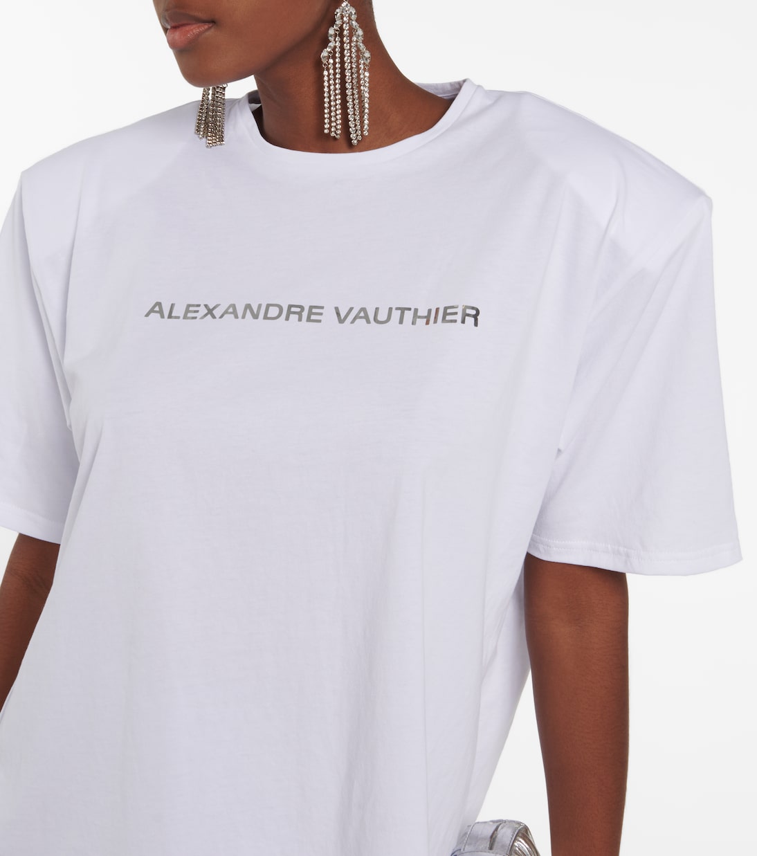 T-shirt in jersey di cotone con logo | Alexandre Vauthier