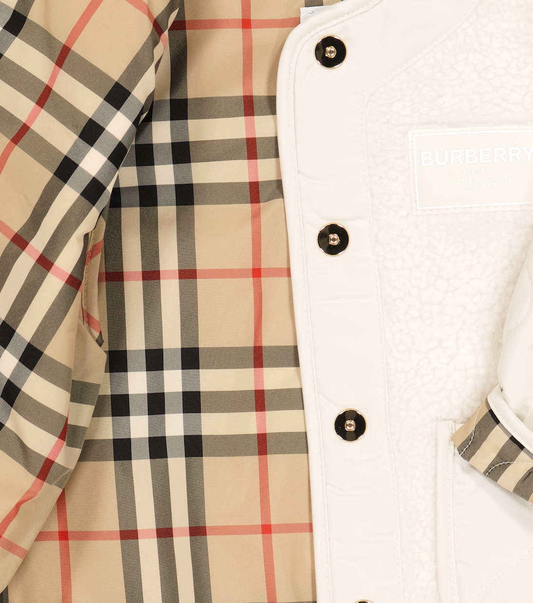 Baby Jacke Vintage Check mit Faux Shearling | Burberry Kids