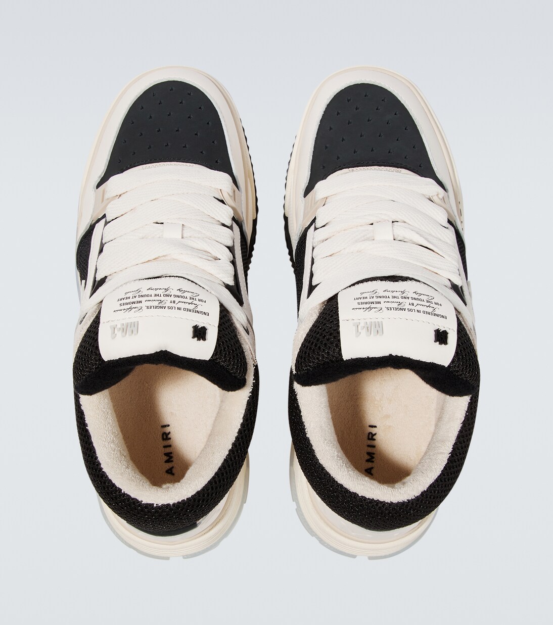 MA-1 leather and mesh sneakers in white - Amiri | Mytheresa MA-1 leather and mesh sneakers in white - Amiri | Mytheresa
