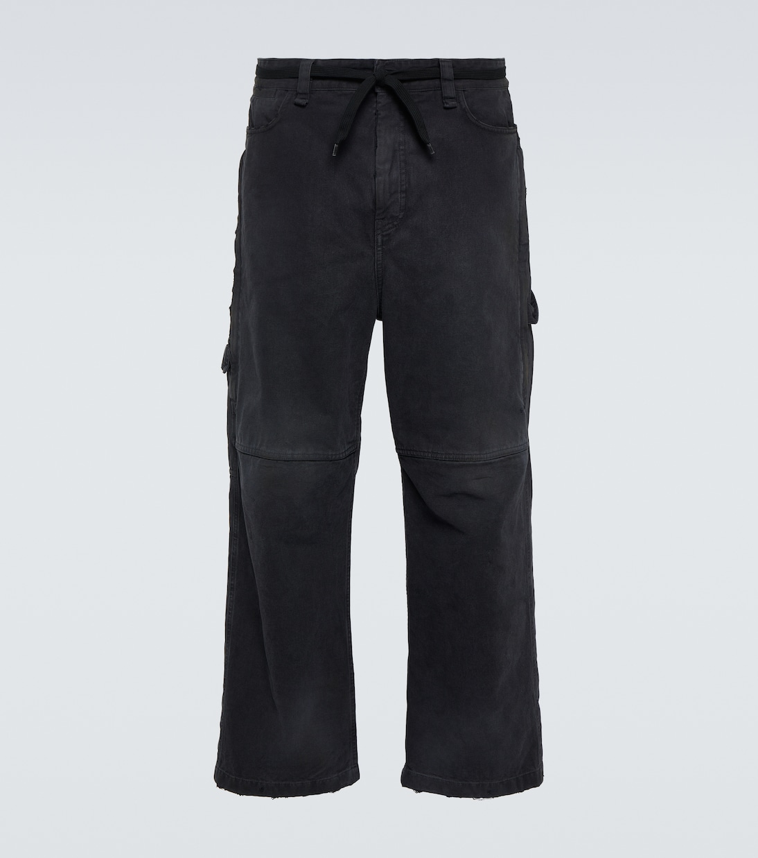 Mid-rise cropped cotton canvas pants | Balenciaga