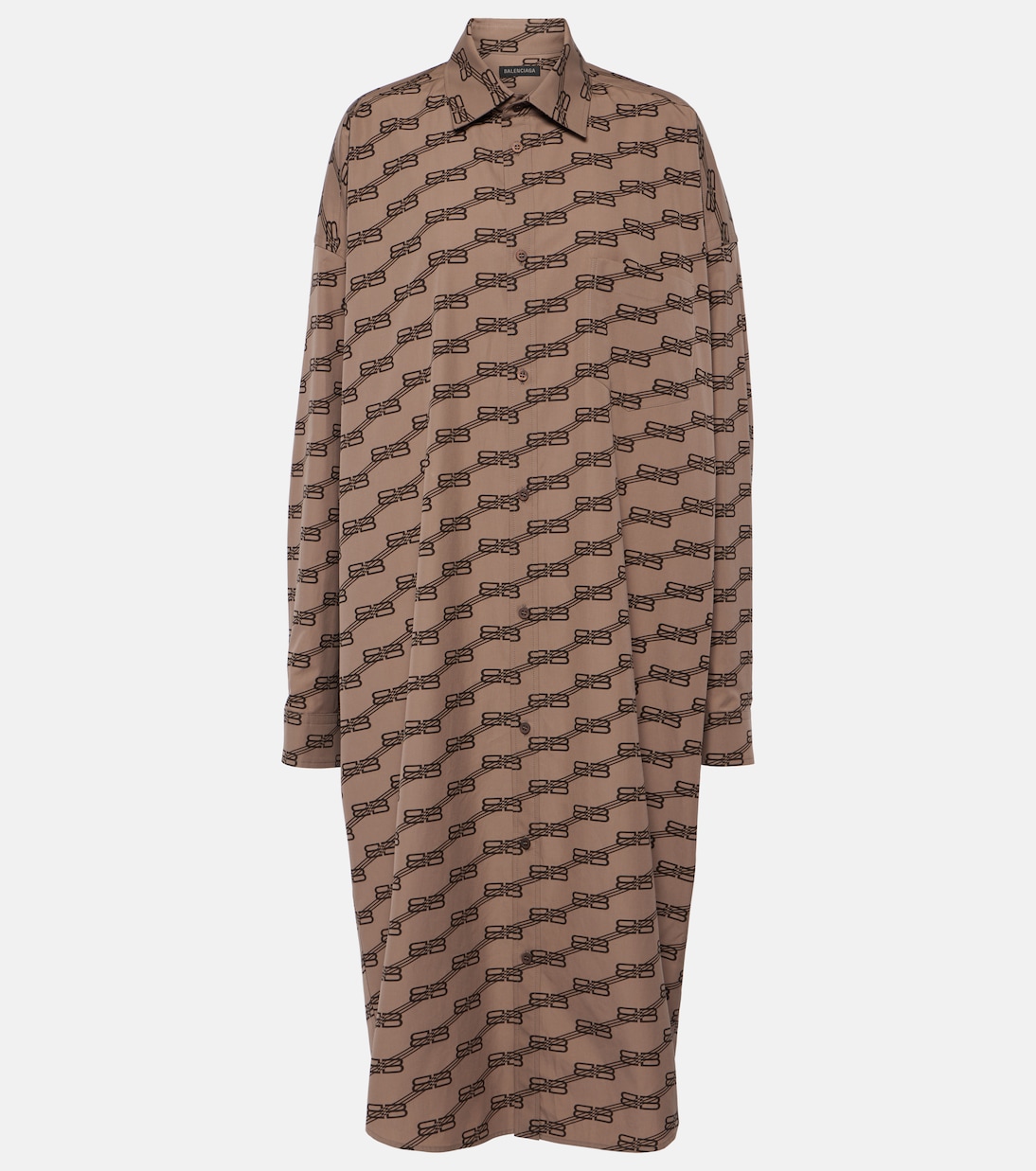 Abito midi Cocoon in cotone | Balenciaga