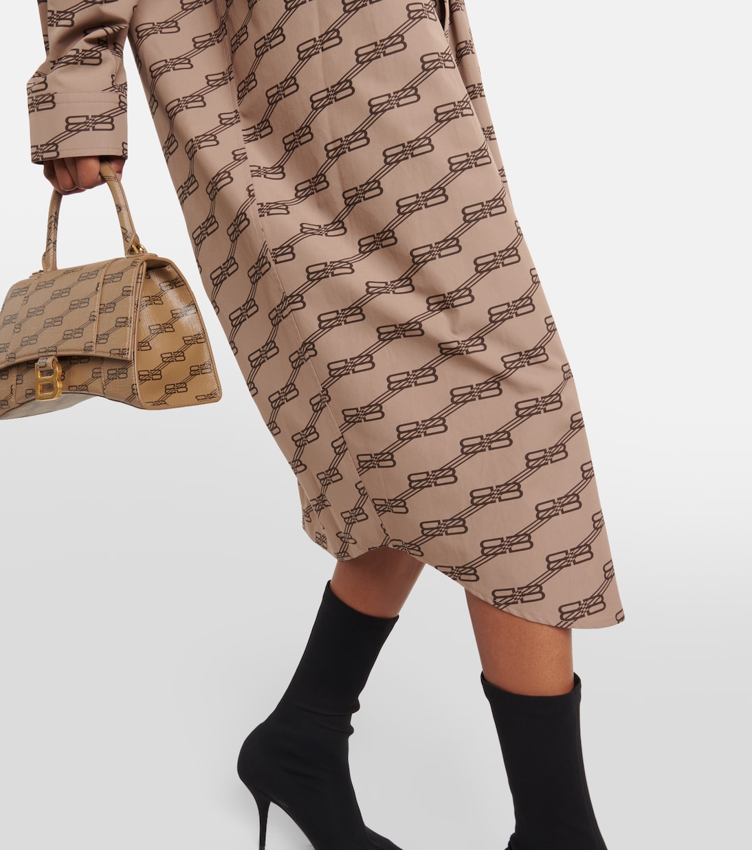 Abito midi Cocoon in cotone | Balenciaga
