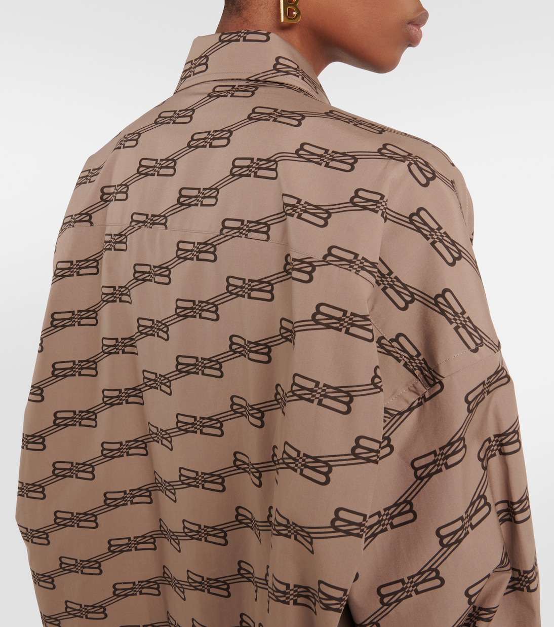 Abito midi Cocoon in cotone | Balenciaga