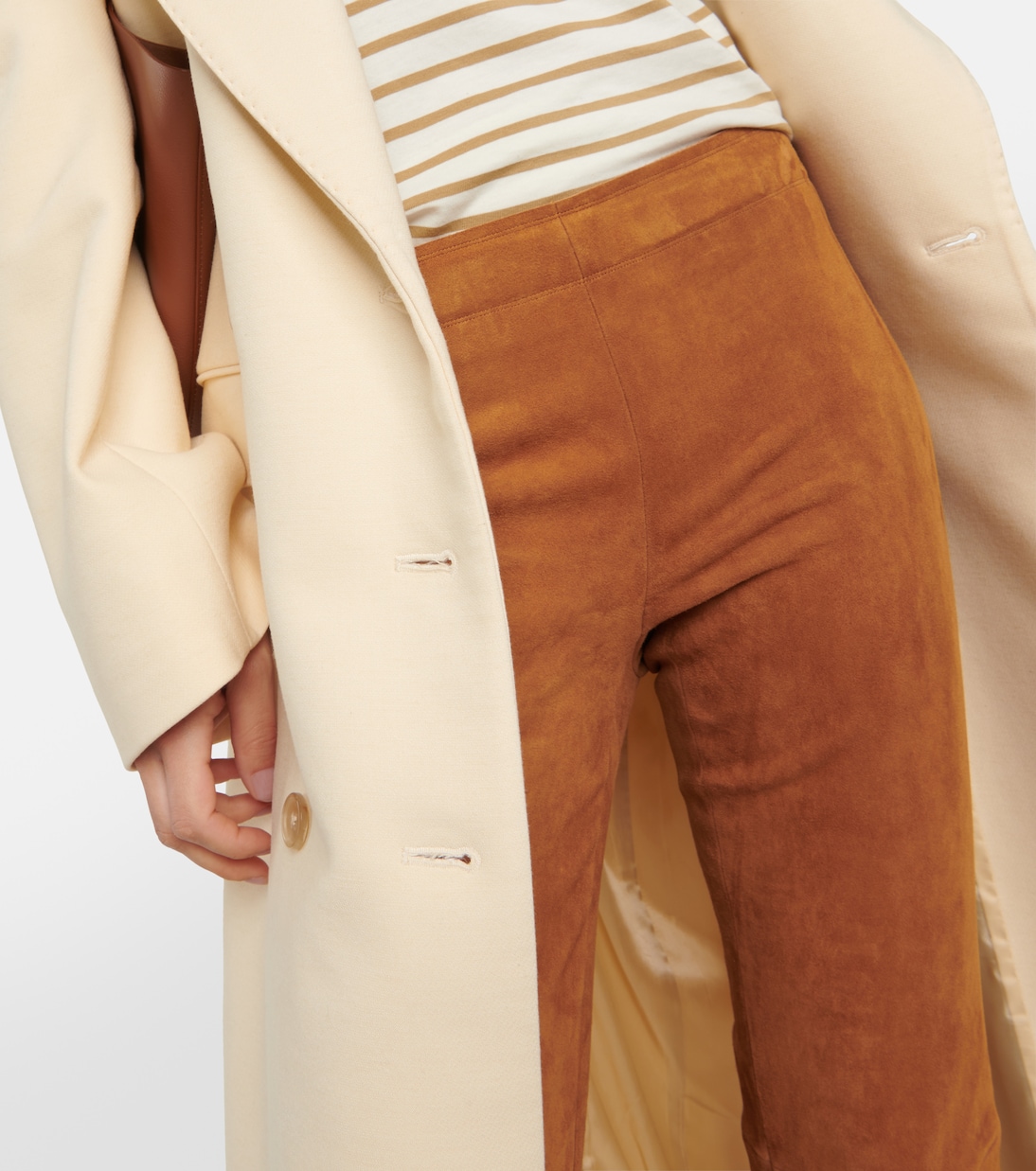 Pantalon slim Jacky en daim | Stouls