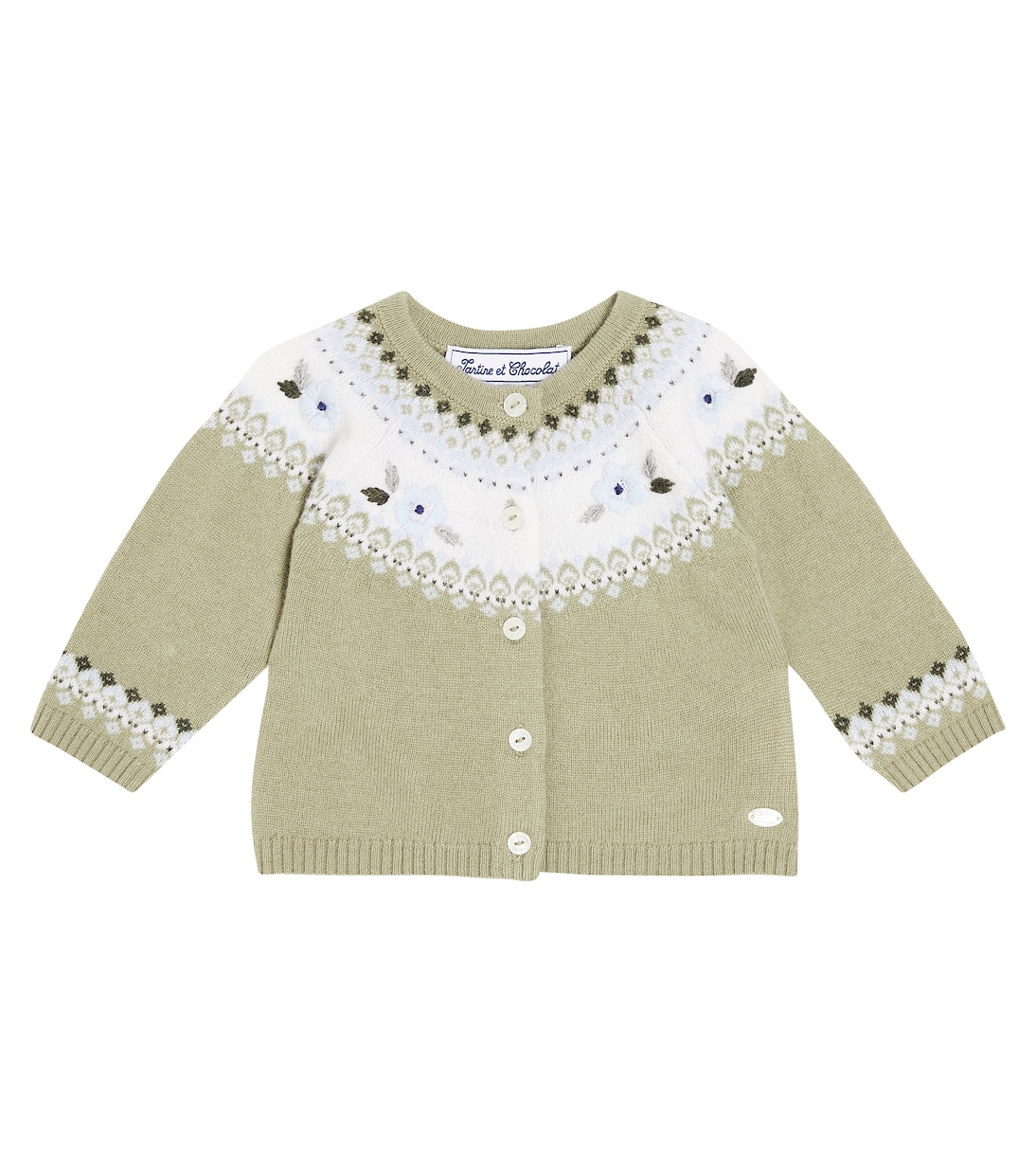 Baby - Cardigan misto lana con intarsi | Tartine et Chocolat