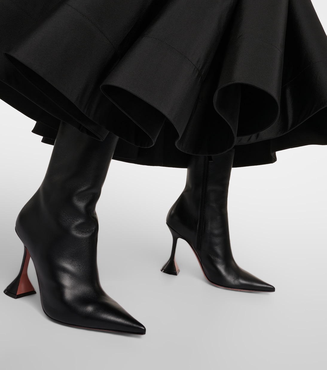 Ankle Boots Giorgia 95 aus Leder | Amina Muaddi