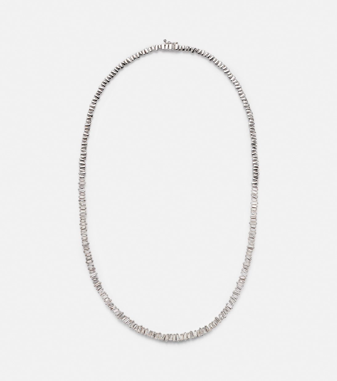 Collana tennis in oro bianco 18kt con diamanti di SUZANNE KALAN, elegante e giovanile