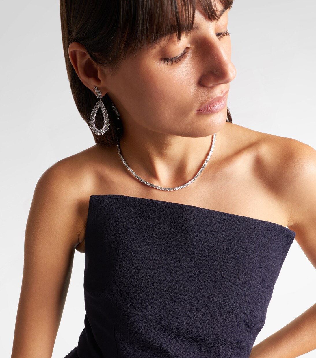 Collana Classic in oro bianco 18kt con diamanti | Suzanne Kalan
