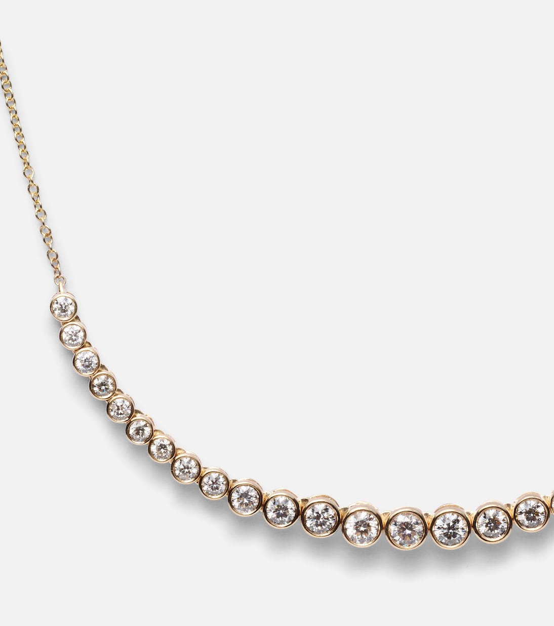Collier Let It Slide en or 10 ct et diamants | Stone and Strand