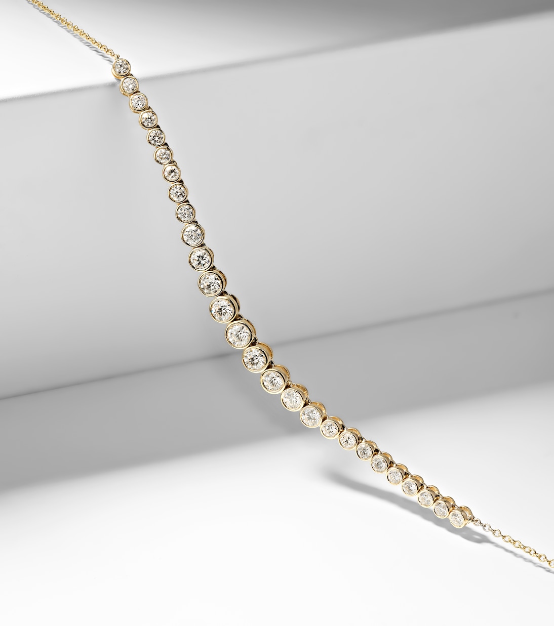 Collier Let It Slide en or 10 ct et diamants | Stone and Strand