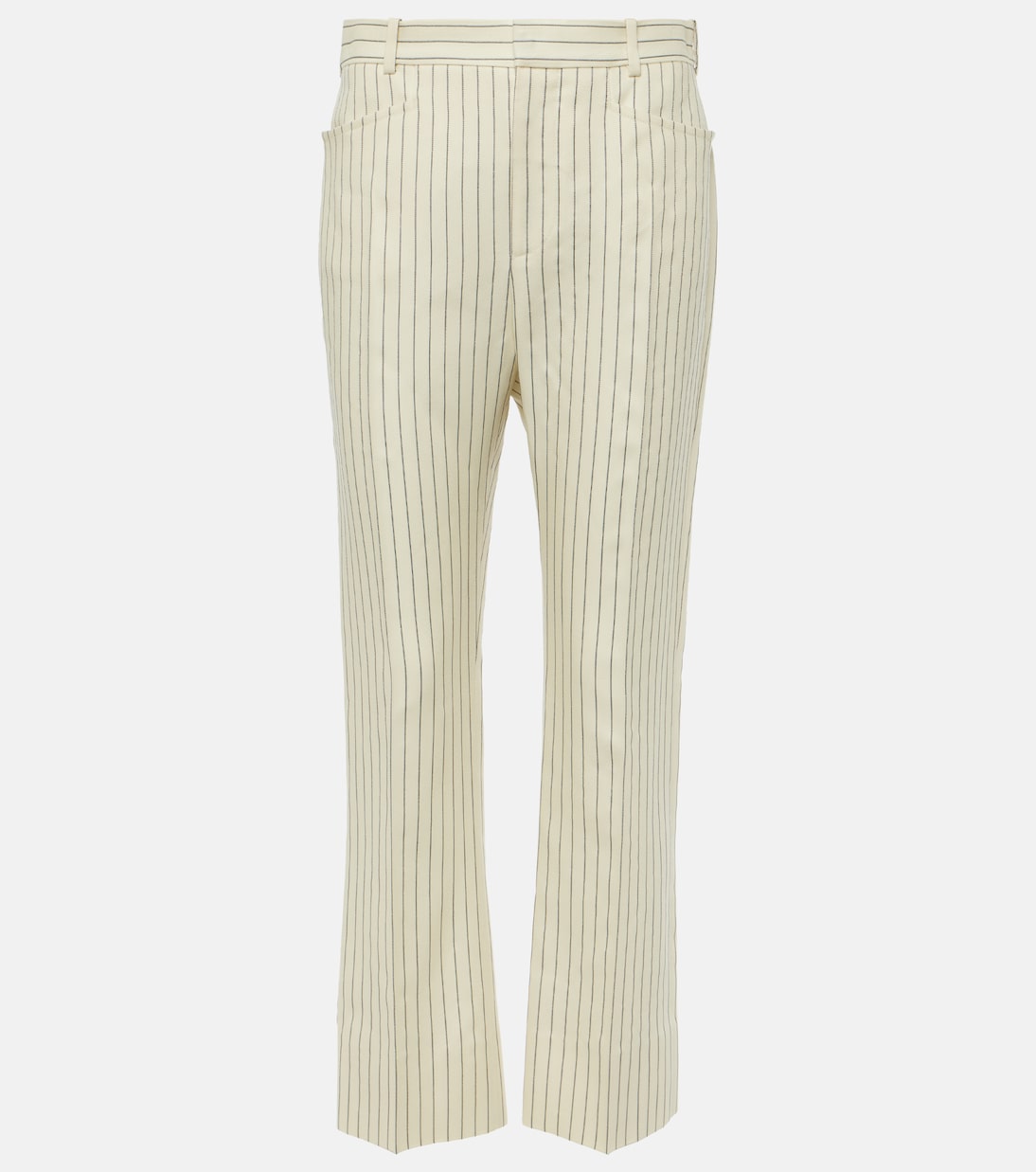 Wallis striped wool and silk-blend straight pants | Tom Ford