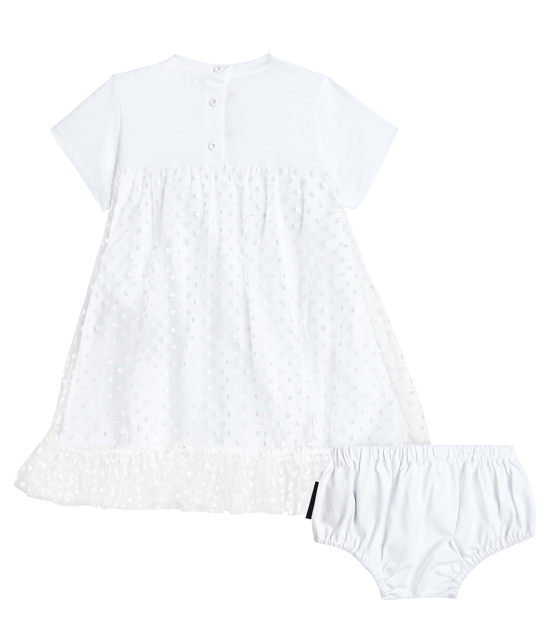 Abito e culottes in tulle di cotone | Balmain Kids