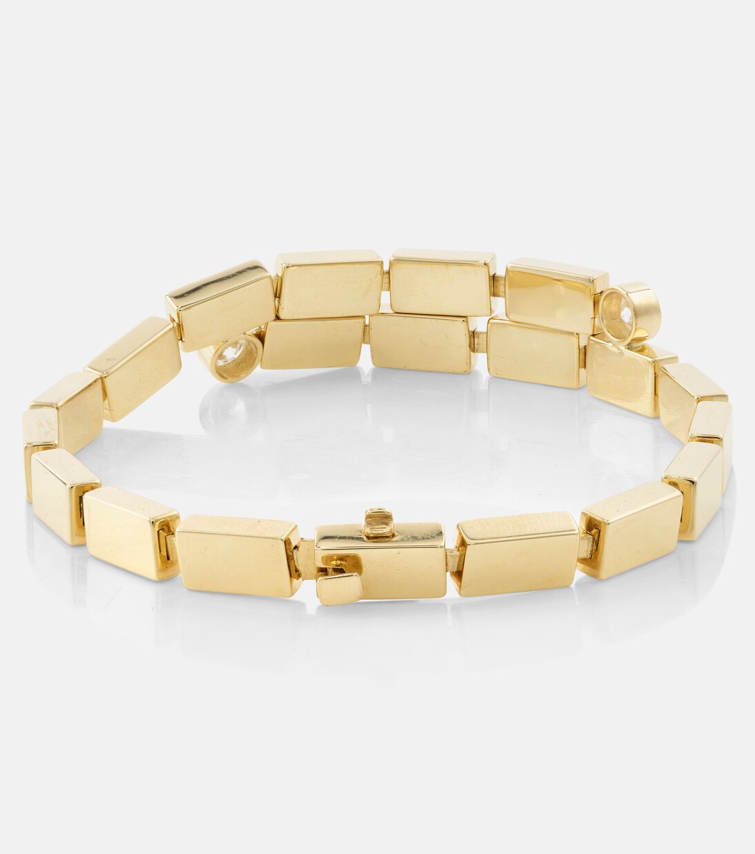 Bracciale in oro 18kt con diamanti, design moderno per giovani di Ileana Makri
