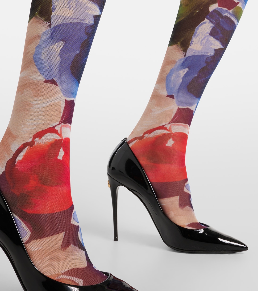 Collant in tulle con stampa | Dolce&Gabbana