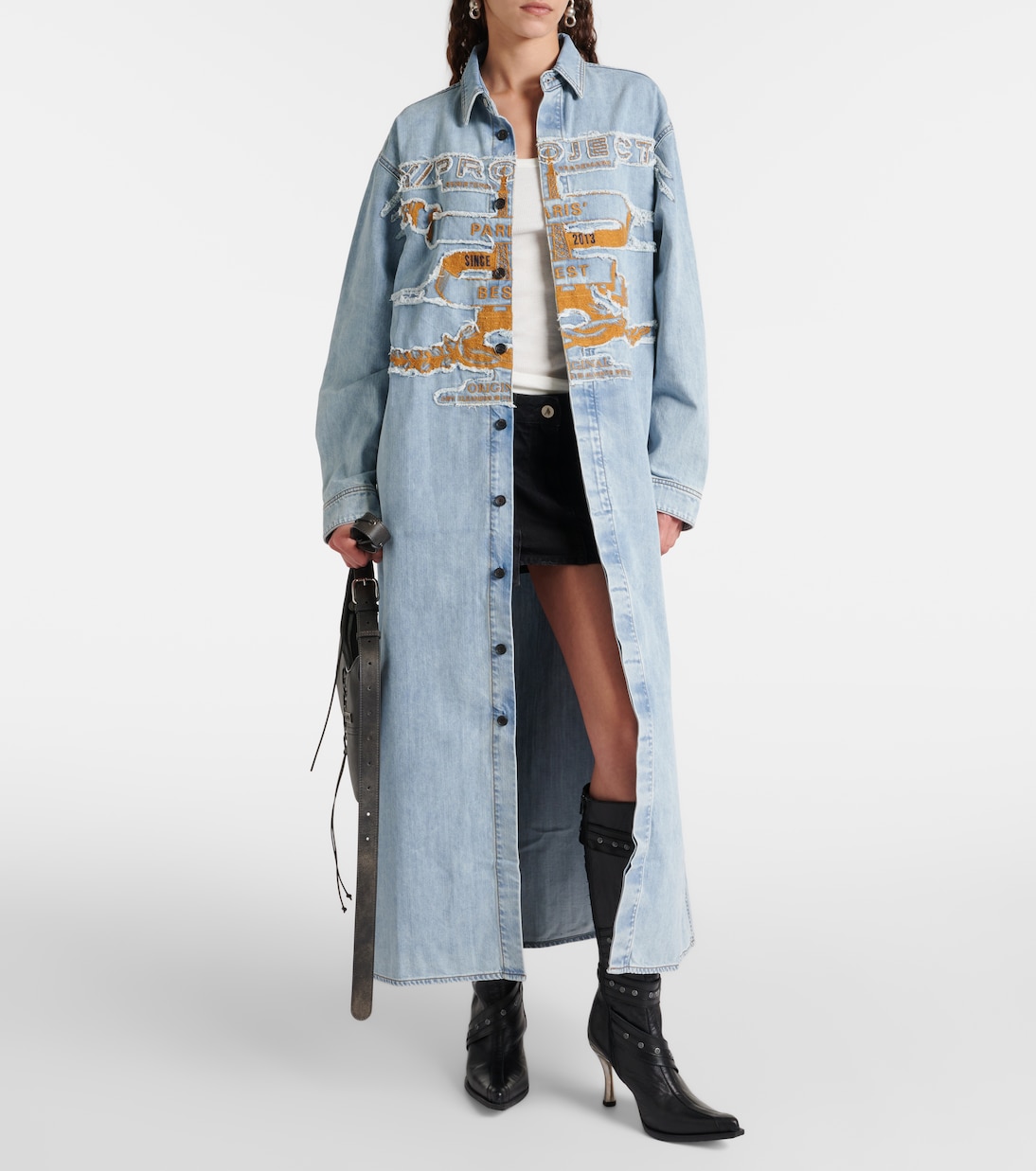 Evergreen Paris' Best denim shirt dress in blue - Y Project