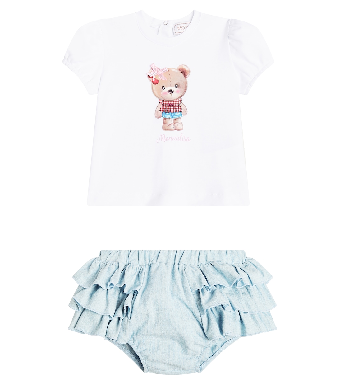 Baby T-shirt and ruffled shorts set | Monnalisa