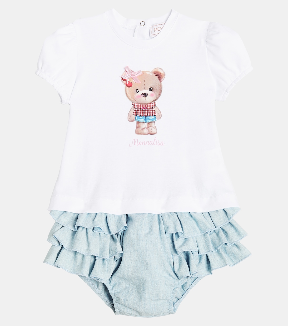 Baby T-shirt and ruffled shorts set | Monnalisa