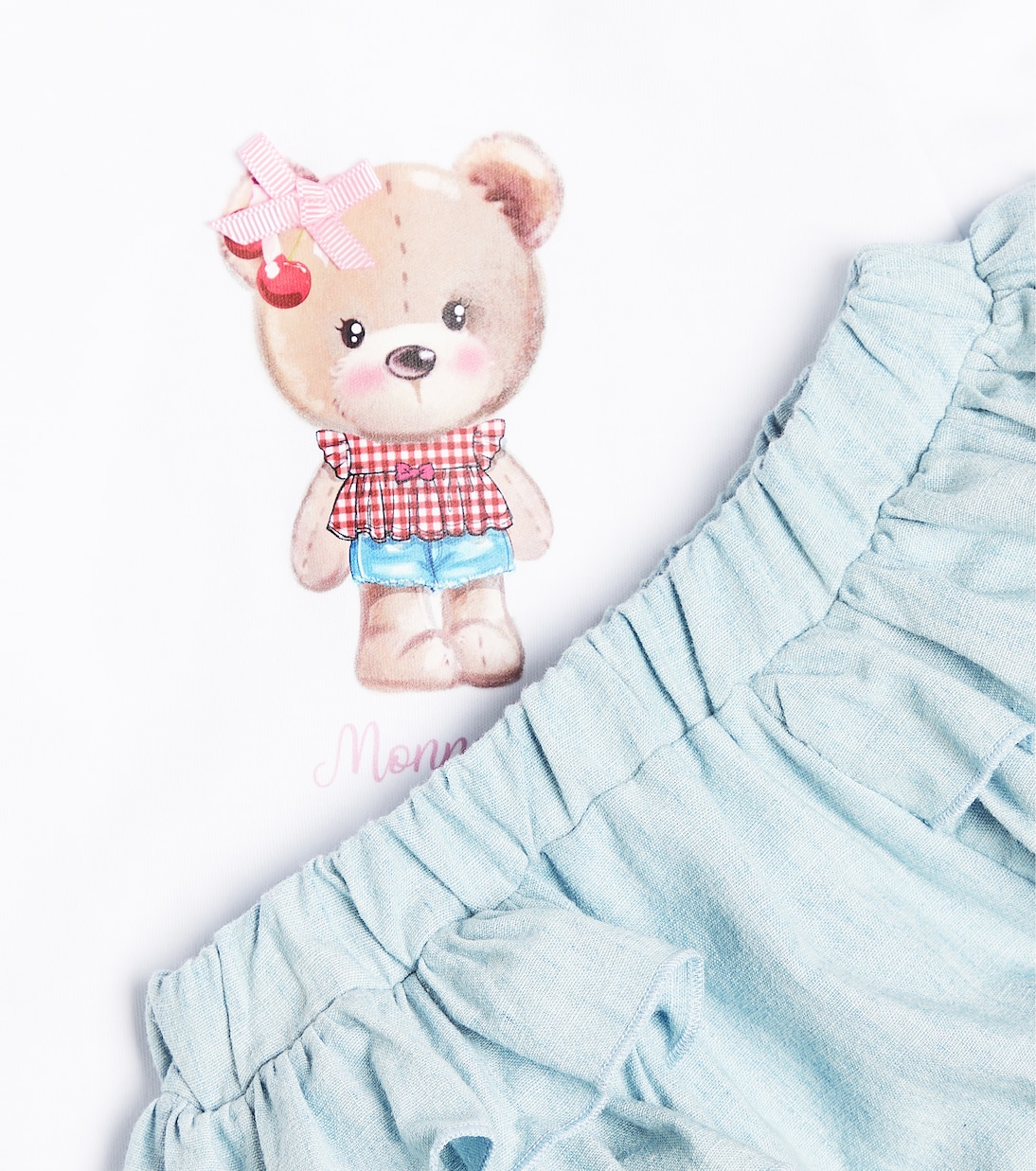 Baby T-shirt and ruffled shorts set | Monnalisa