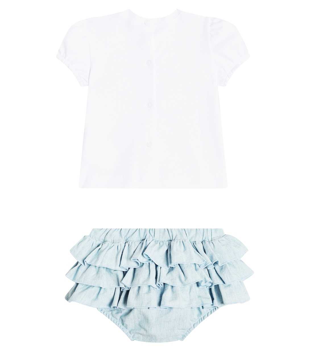 Baby T-shirt and ruffled shorts set | Monnalisa