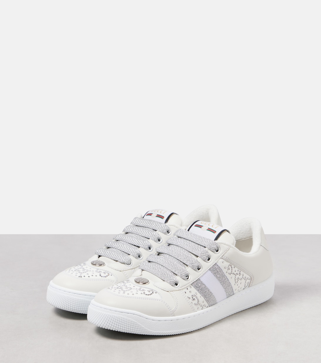 Verzierte Sneakers Screener aus Leder | Gucci