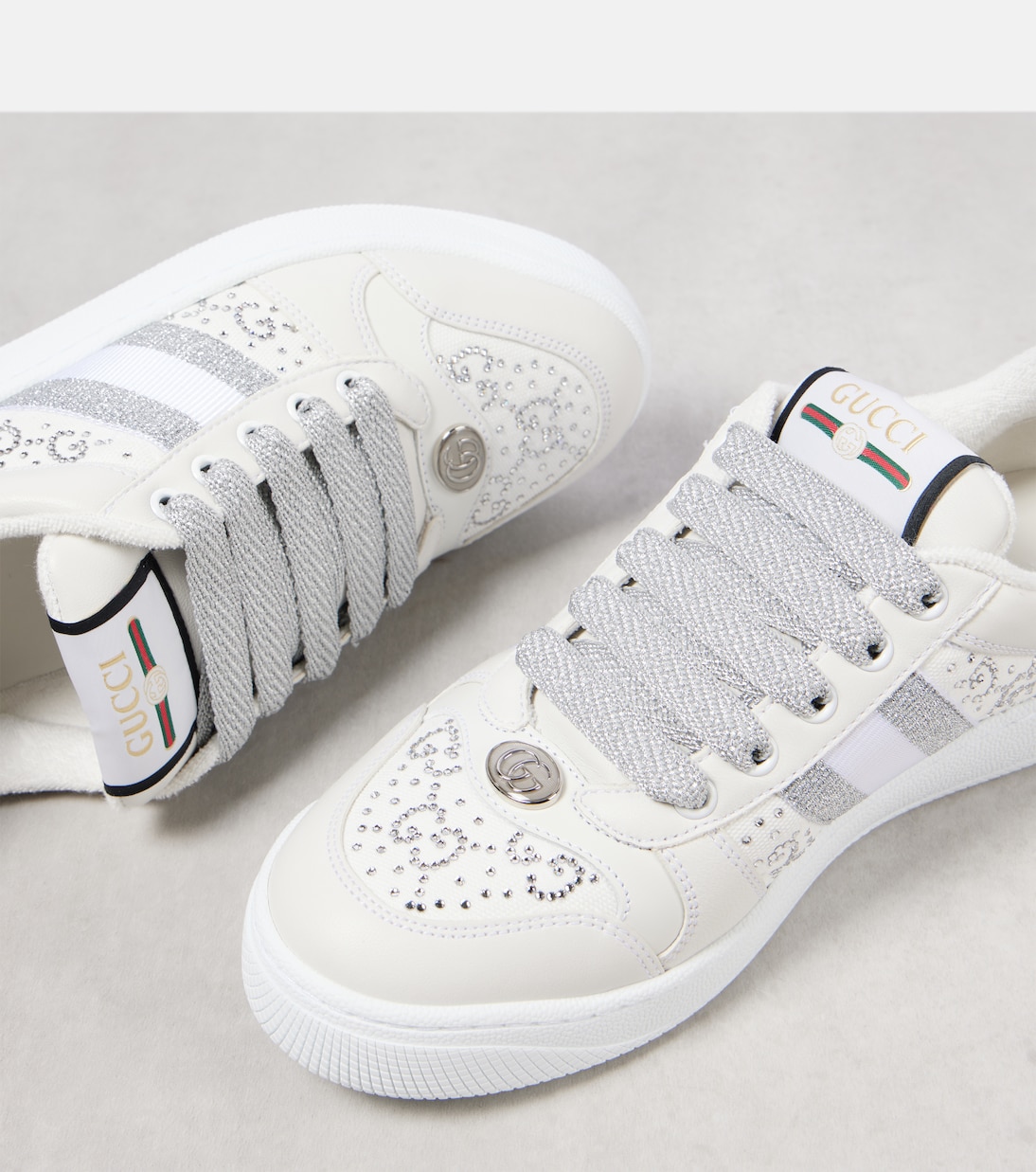 Verzierte Sneakers Screener aus Leder | Gucci