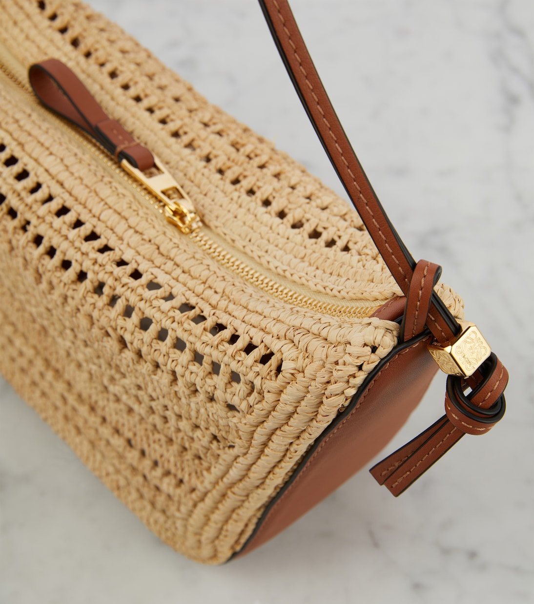 Borsa a spalla Hammock Mini in rafia | Loewe