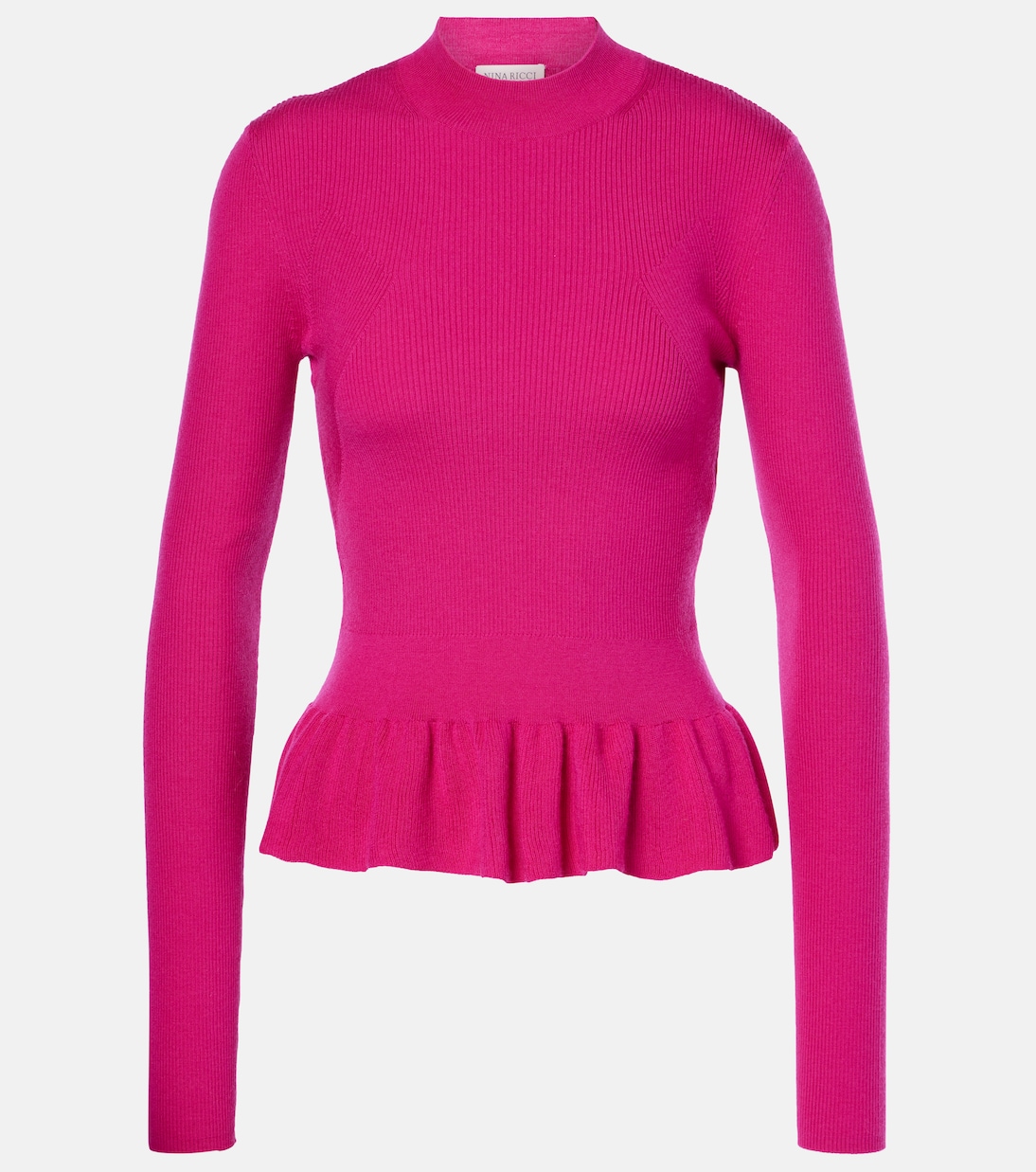 Jersey en mezcla de lana con volantes | Nina Ricci