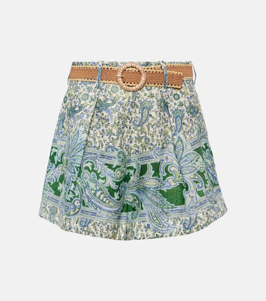 Shorts Ottie in lino con stampa paisley | Zimmermann