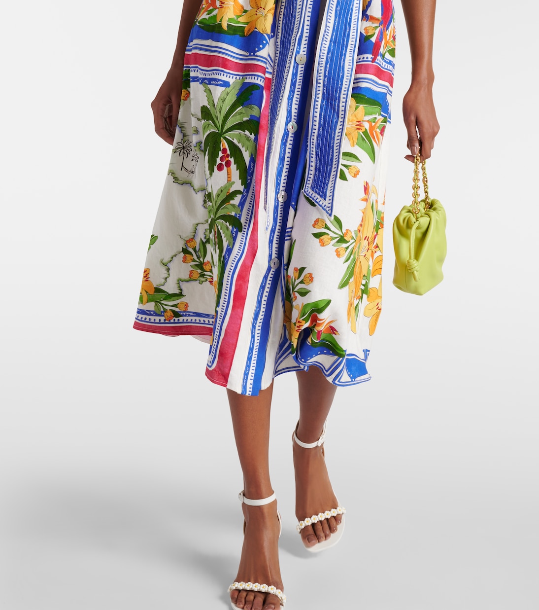 Tropical Destination cotton-blend shirt dress | Farm Rio